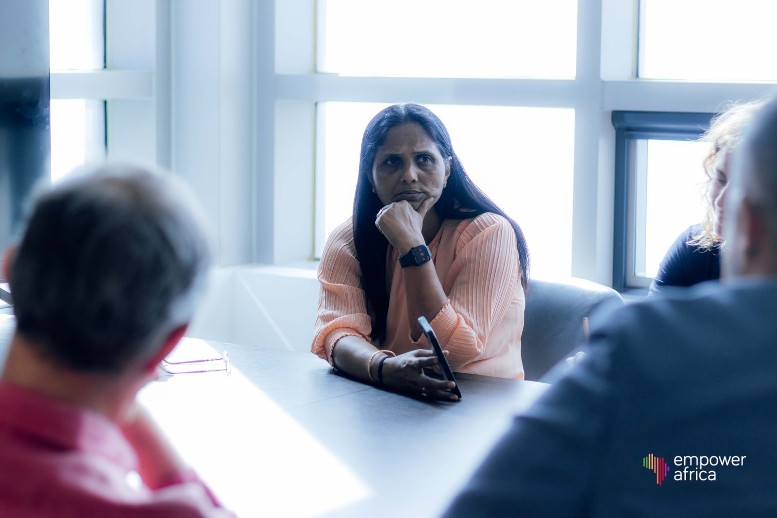 Attendee listening during a meeting