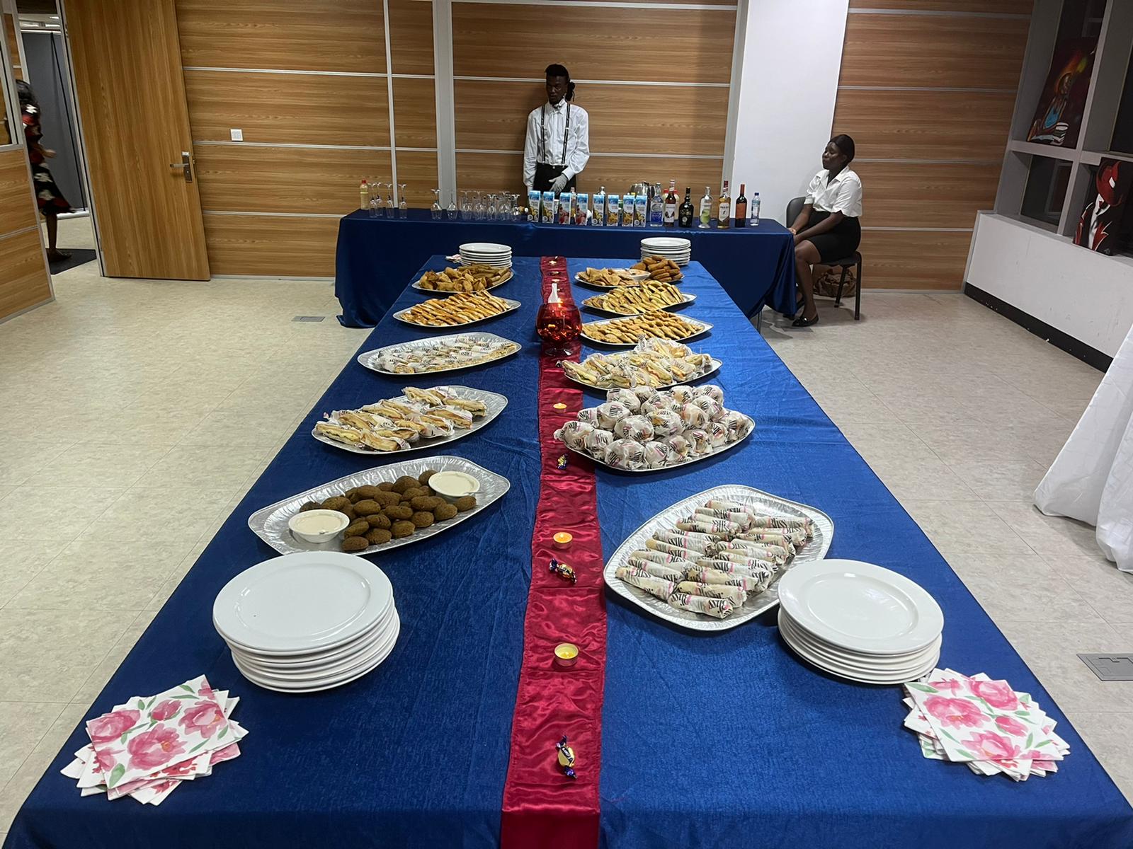 Catering set up for a Business Center event