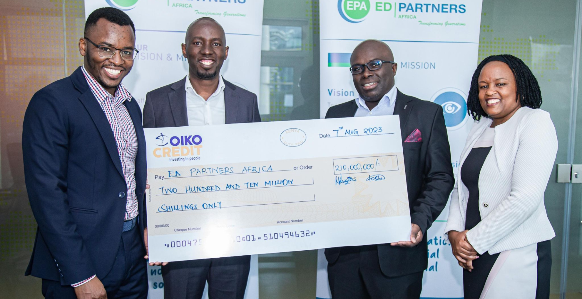 Ed Partners secures $1.5 million funding from Oikocredit to enhance access to quality education in Kenya